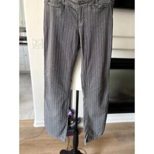 Lucky Brand Vintage Y2K Gray Pinstripe Low Rise Flare Pants Size 6 (fits small)